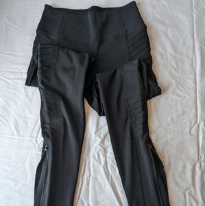 Athleta Delancey Moto Tights Size Small in Black